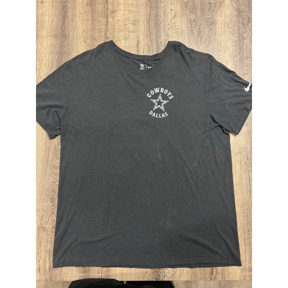 Nike NFL Dallas Cowboys T-Shirt Mens XXL Charcoal Grey Athletic Cut Graphic Tee